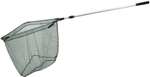 Shakespeare Sigma Trout Net - Extendable Telescopic Net with Rubber Grip for Fly Fishing - Brown and Rainbow Trout, Green