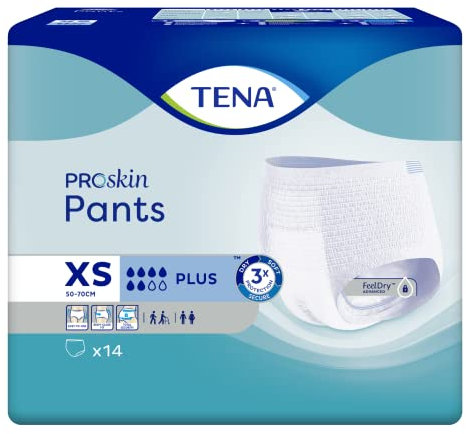 TENA Pants Plus XS - mittlere Inkontinenz - Einweghose - 4X14 Stück