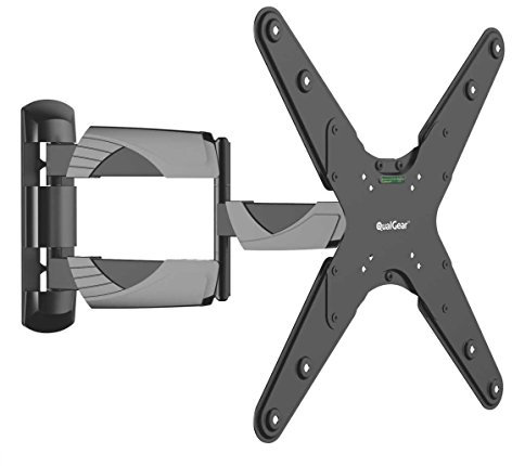QualGear Universal Ultra Slim Low Profile Articulating Wall Mount for LED TV Upto 23-55-Inch - Black