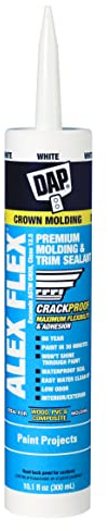 DAP Alex Flex Premium Molding & Trim Siliconized Sealant, White, 10.1 Oz (7079818542)