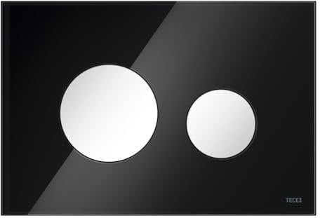 TECE Loop WC Betätigungsplatte Glas schwarz, Tasten weiß 9240654