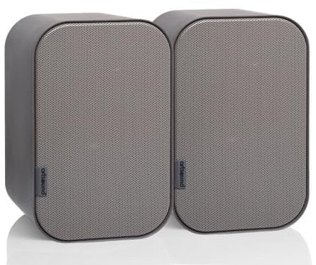 Artsound UNI20, Set aus 2 passiven Lautsprechern, 2-Wege HiFi-Lautsprecher, 10-40 Watt, Wandhalterung mit Kugelgelenk, geeignet für Räume bis zu 20 m² wie Flur, Küche, Toilette, Farbe: grau
