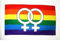 AZ FLAG - Flagge Regenbogen Doppelter Großer Gekommene - 150x90 cm - Lesbe Fahne 100% Polyester mit Messing-Ösen - 110g