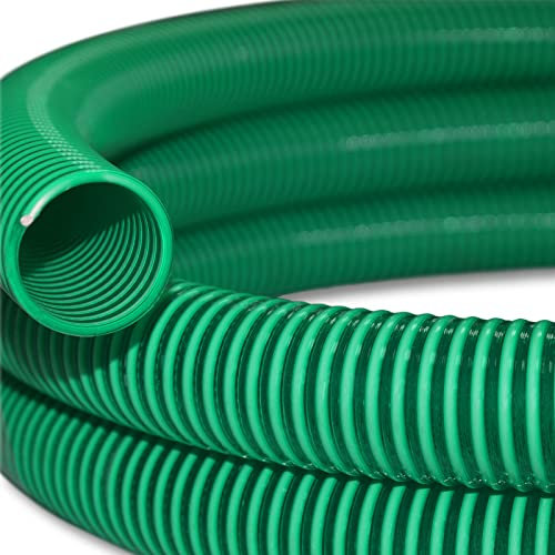 Wiltec Teichschlauch 25m, flexibel, 38mm (1 1/2) grün - Made in Europe, Saugschlauch Druckschlauch