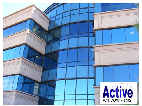 Blue Reflective Window Film (Solar Control & Privacy Tint - One Way Mirror Blue/Mirrored Glass) (51cm, 76cm, 100cm, 152cm x 1 metre - 30 metre) (2 M, 51cm)