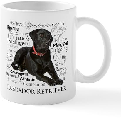 CafePress Black Lab Traits Mugs 11 oz (325 ml) Ceramic Coffee Mug