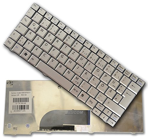 Bucom Tastatur für Sony Vaio VPC-M VPC-M21 VPC-M12 VPC-M13 Silber