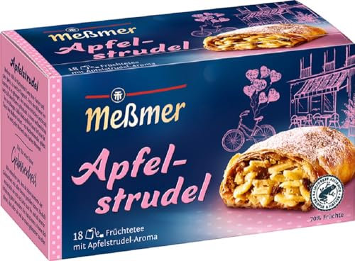 Meßmer Apfelstrudel, 18 Teebeutel, Vegan, Glutenfrei, Laktosefrei