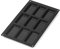 Lékué Molde silicona platino Gourmet Financier, Negro, 9 cavidades