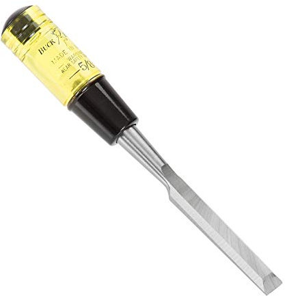 Buck Brothers 120104BC 5/8 Wood Chisel Made in USA, For Paring and Finishing Cuts in Carpentry and Woodworking, Tempered Tool Steel Blade, Mallet-Safe Handle
