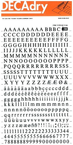 Buchstaben Und Zahlen Übertragbar, Schwarz. Super Buchstaben Und Zahlen 6 Mm Schwarz