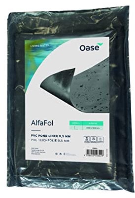 Oase 50649 Lámina AlfaFol preenvasada, 0,5 mm / 4 x 5 m, negra | lámina estanque | lámina estanque | accesorios estanque