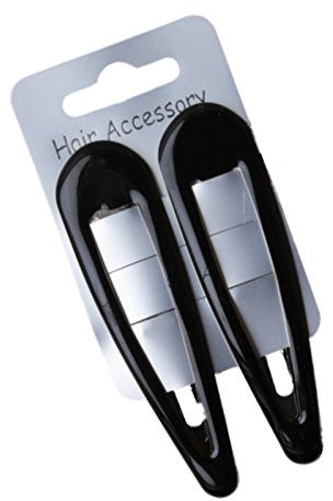 Pritties Accessories Paar große schwarze Haarspangen,9 cm (3,5)