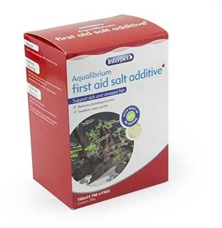 Interpet Aqualibrium First Aid Salt Additive Tonic Treatment, Support Sick and Stressed Aquarium Fish, pH Buffer, 780 g