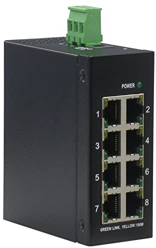 ROLINE Industrie Switch 8x RJ-45, unmanaged, Schwarz