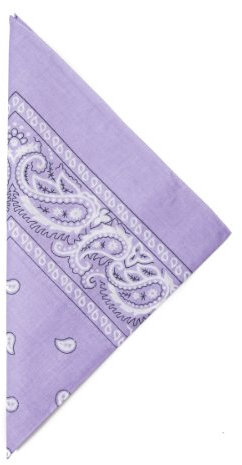 Paisley Bandana Handkerchief 22 x 22 Pure Cotton - Lavender