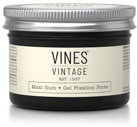 Vines Vintage Men's Hair Maxi-Gum 125ml | Maximum Hold Hair Gum, Subtle Gloss