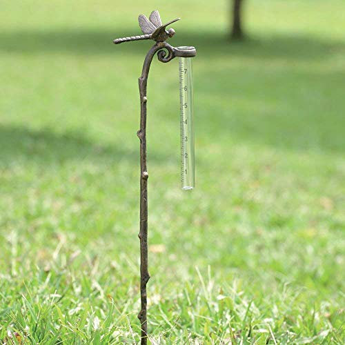 SPI Regenmesser Libelle Gartenstecker Home Aluminium Messgerät für Niederschlag