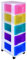 Really Useful Box Plastic Storage Unit 5 X 12 Litre Clear Frame / Rainbow Drawers