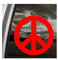 Aufkleber mit Peace-Zeichen für Auto, LKW, Fenster, Rot