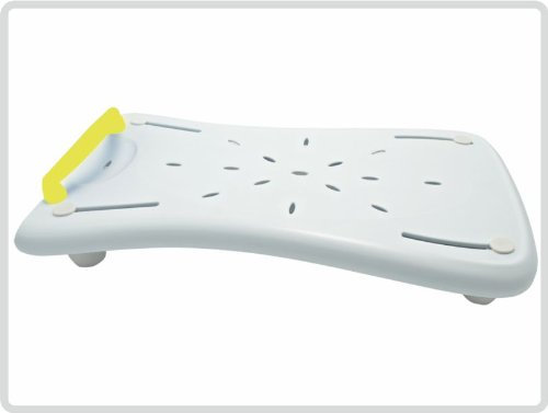 Badewannenbrett 70cm lang Badewannensitz Wannensitz Sitzbrett mit Seifenablage und mit gelbem Griff *Top-Qualität zum Top-Preis*