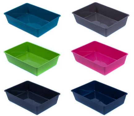 Katzentoilette Schalentoilette Katzenklo 37-57 cm XXL Sonderpreis (eckig, 50 cm)