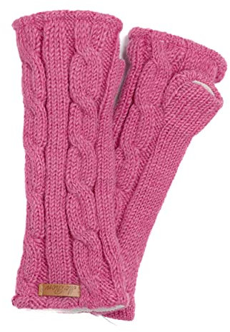 McRon Damen Gestrickte Pulswärmer Emily Flamingo 266