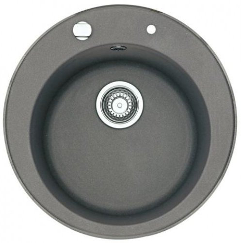 Franke Pamira ROG 610-41 Lavabo sobre-encimera Círculo Granito - Fregadero (Lavabo sobre-encimera, Círculo, Granito, Gris, 1 senos, 40 cm)