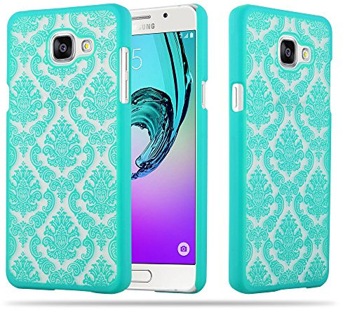 Cadorabo Hülle kompatibel mit Samsung Galaxy A5 2016 Schutzhülle TPU Silikon Case Mandala Design Anti Rutsch Slim Kratzfest Stabiles Hardcase mit Rundumschutz Case Hülle für Galaxy A5 2016 in Grün