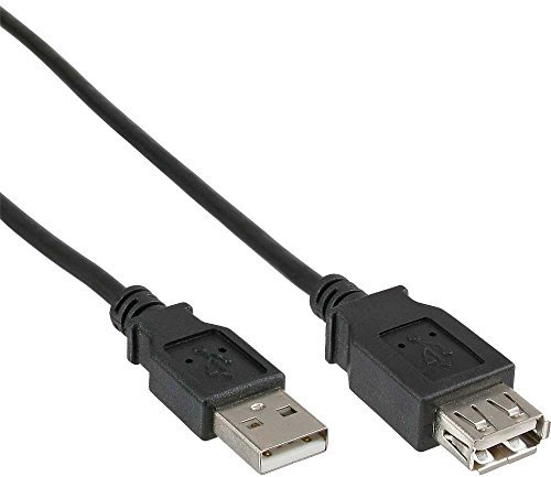 InLine 34650B USB 2.0 Verlängerung, Stecker / Buchse, Typ-A, schwarz, 0,5m