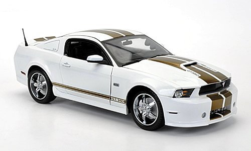 Shelby GT 350, weiss mit goldenen Streifen, 2012, Modellauto, Fertigmodell, Shelby Collectibles 1:18