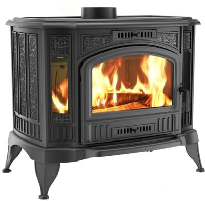 KRATKI Stufa a legna in ghisa KOZA K9 10kW Ø130mm - efficiente gamma di potenza 8,5-12,5kW, Stufa in ghisa economica ECO-DESIGN- Stufe Vintage & Svedesi - Classe di efficienza energetica A