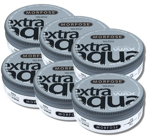 Morfose Hair Gel Wax (175 ml (6er Pack), Extra Aqua)