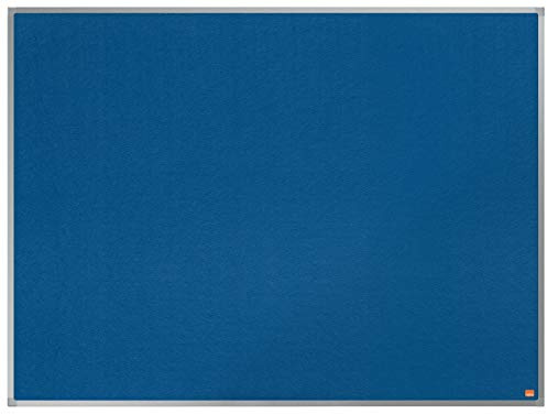 Nobo Felt Noticeboard, 1200 x 900 mm, Aluminium Trim, Corner Wall Mounting, Essence Range, Blue, 1904071