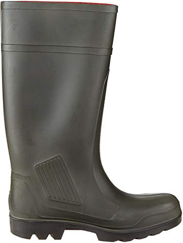 DUNLOP Purofort Professional Work Boots, Waterproof, Green, UK 7 | Lightweight work boots for professional use, Anti-slip, SR-rated sole, Hard-wearing upper, Antistatic, Cold insulation
