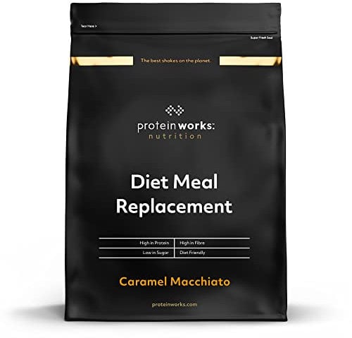 THE PROTEIN WORKS Sustituto De Comida Dietético | Macchiato Caramelo | Rico En Nutrientes | Vitaminas Potenciadoras del Sistema Inmune | Asequible, Saludable & Rápida | 2kg