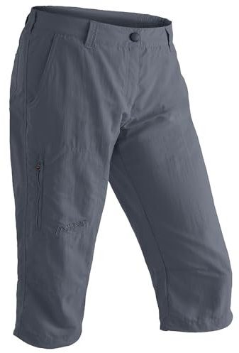 Maier Sports Damen Funktions-Capri Neckar aus 100% PA, Funktionshose/Outdoorhose/Wanderhose/Caprihose, Abriebfest und schnelltrocknend