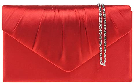 fi9® , Damen Clutch Mehrfarbig rot