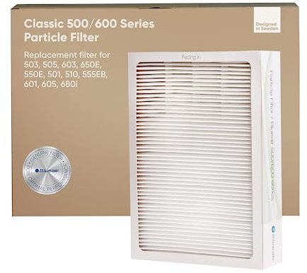 Blueair Genuine Classic 500/600 Series Replacement Particle Filter for 605, 680i Air Purifier – HEPASilent Technology Removes up to 99.97% of Pollen, Dust, Pet Dander, Mould, Bacteria and Viruses