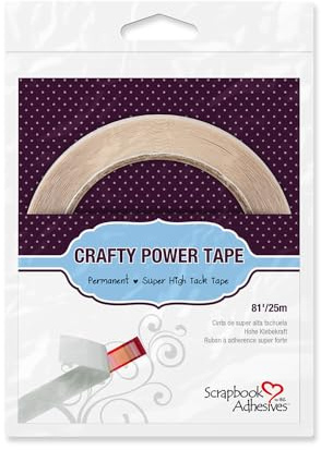 Scrapbook Adhesives by 3L 01638 Scrapbook Adhesives By 3L, Crafty Power Double Sided Tape with Dispenser, Translucent, 1/4-Inch, 81 -Feet