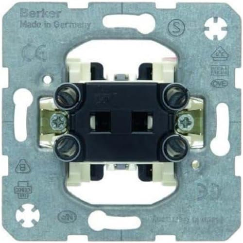 Berker Hager - Mechanismus Taster 1T + 2 Borne Wippschalter 10 A/250 V