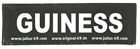 Julius-K9 Original Interchangeable Patch, Large, Black, Guiness