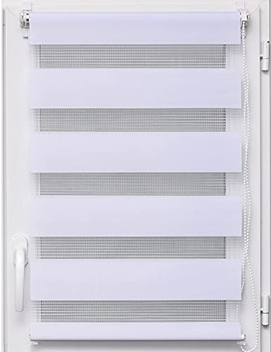 Store Enrouleur Jour Nuit Blanc 60 x Hauteur 90 cm