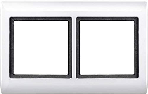 Schneider Electric Merten Aquadesign Rahmen für Steckdose und Schalter, 2-fach, IP44, polarweiss, Artikelnummer 400219