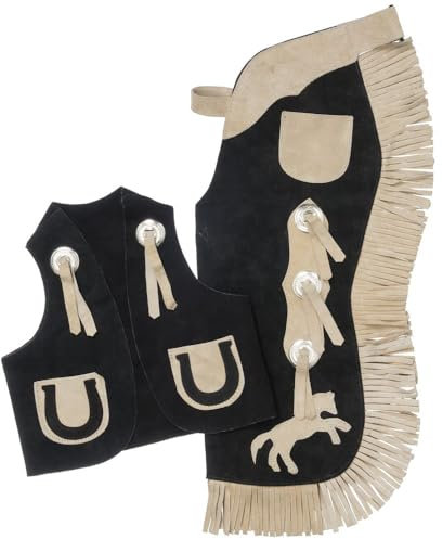 Tough 1 Kids Chap Weste/Set Hufeisen, Jungen, schwarz