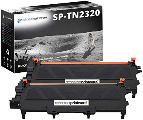 2 Schneider Printware Toner je 6.000 Seiten kompatibel mit TN-2320 TN2320 für Brother HL L2340DW L2360DN L2365DW MFC L2700DW 2720DW 2740DW DCP L2500D L2520DW L2540DN