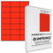 525 Selbstklebende Etiketten rot Neon von 70 x 42 mm - 21 Etiketten/Blatt - 25 Blatt A4 / Papier matt - Farbe - Für Inkjet/Laser/Kopier Drucker - Etiketten farbig