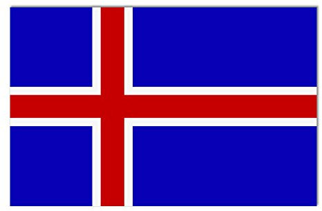 Taffstyle Fanartikel Fahne für Fussball WM & EM Länder Flagge 150cm x 90 cm mit Metallösen - Island