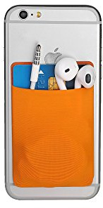 Cerbery - Soporte para Tarjeta de teléfono Inteligente - Estuche Celular Auricular - Compatible con Apple iPhone Samsung Galaxy (Naranja)