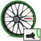 Motoking Felgenrandaufkleber mit Montagetool für Ihr Motorrad in NEON GRÜN / 6 mm/für 10 bis 25